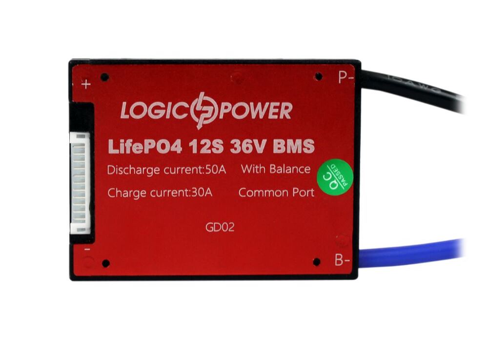 BMS плата LiFePO4 36V 12S Dis 50A Ch 30A