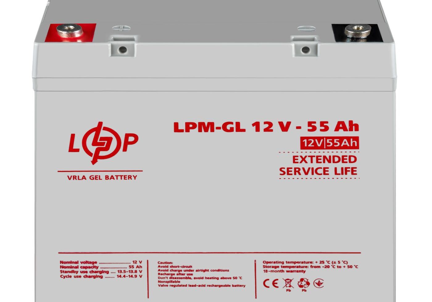 Акція.Акумулятор гелевий LPM-GL 12V - 55 Ah