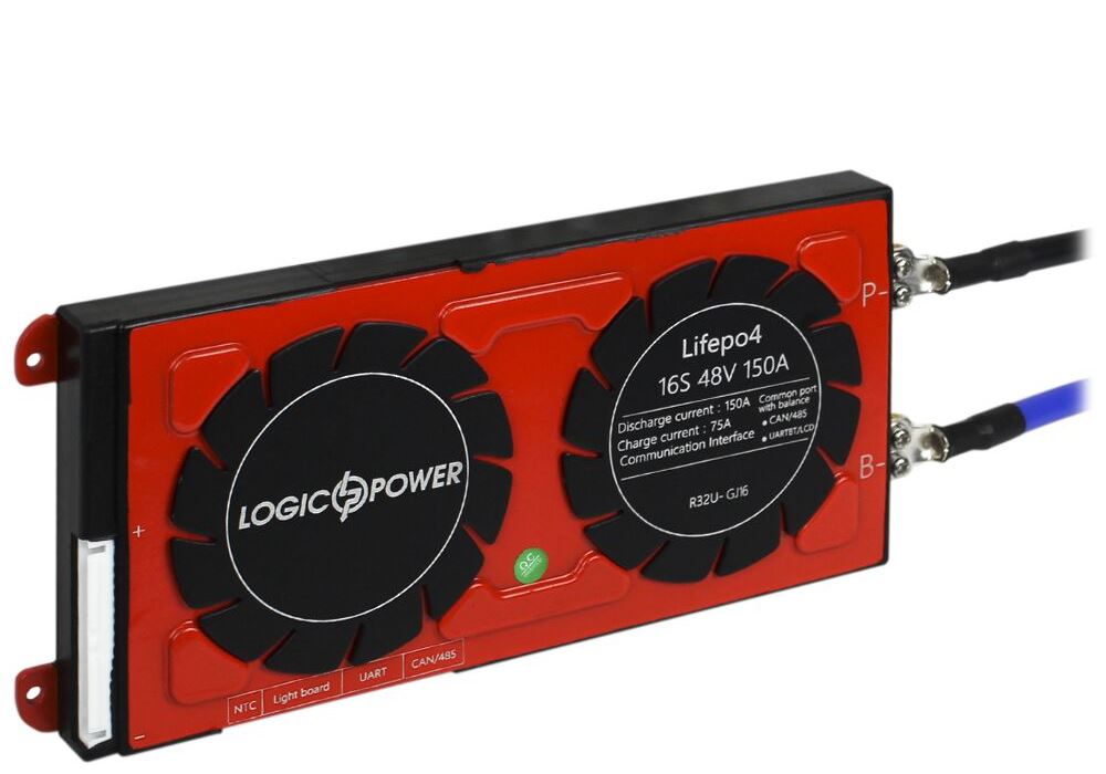 Smart BMS плата LP LiFePO4 48V 16S Dis 150A Ch 75A UART+RS485+CAN