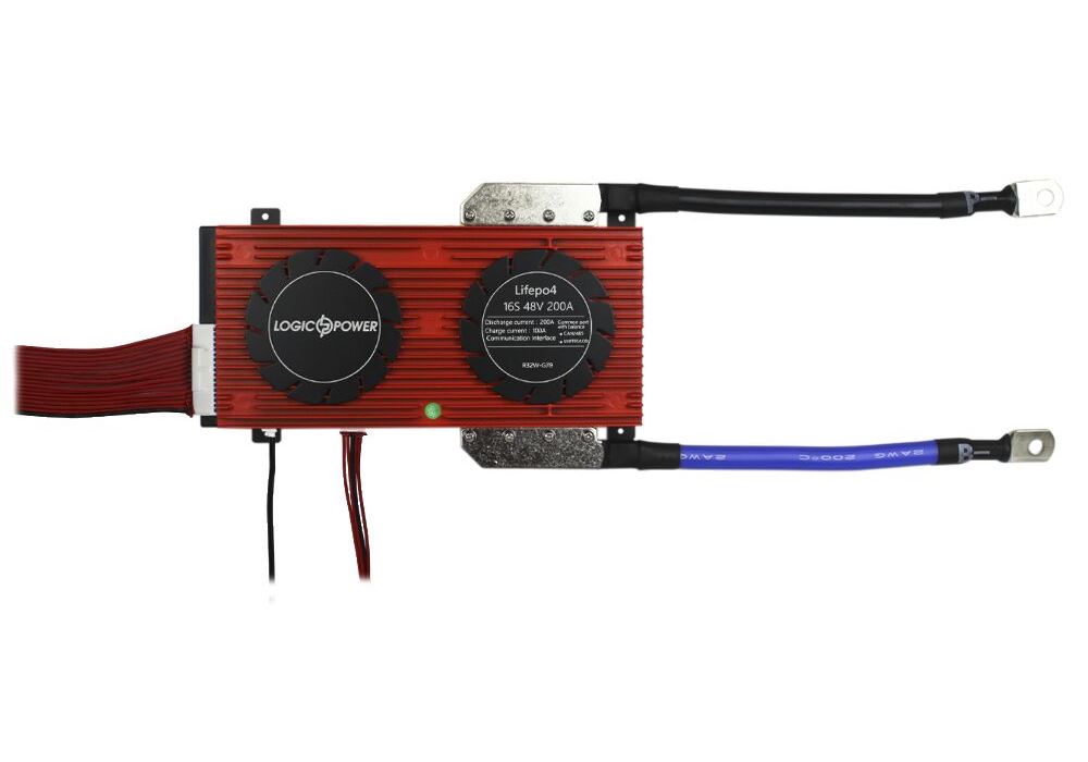 Smart BMS плата LP LiFePO4 48V 16S Dis 200A Ch 100A UART+RS485+CAN