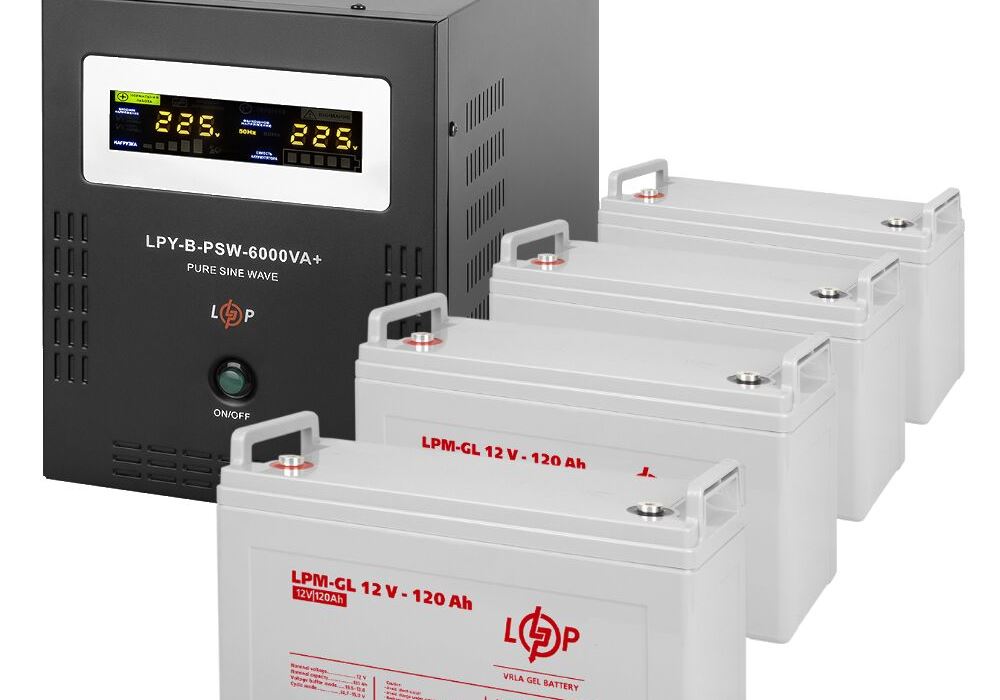Комплект резервного живлення LP (LogicPower) ДБЖ + гелева батарея (UPS B6000 + АКБ GL 5760W)
