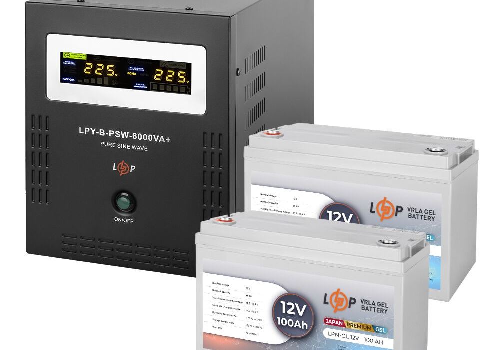 Комплект резервного живлення LP (LogicPower) ДБЖ + гелева батарея (UPS B6000 + АКБ GL 4800W)