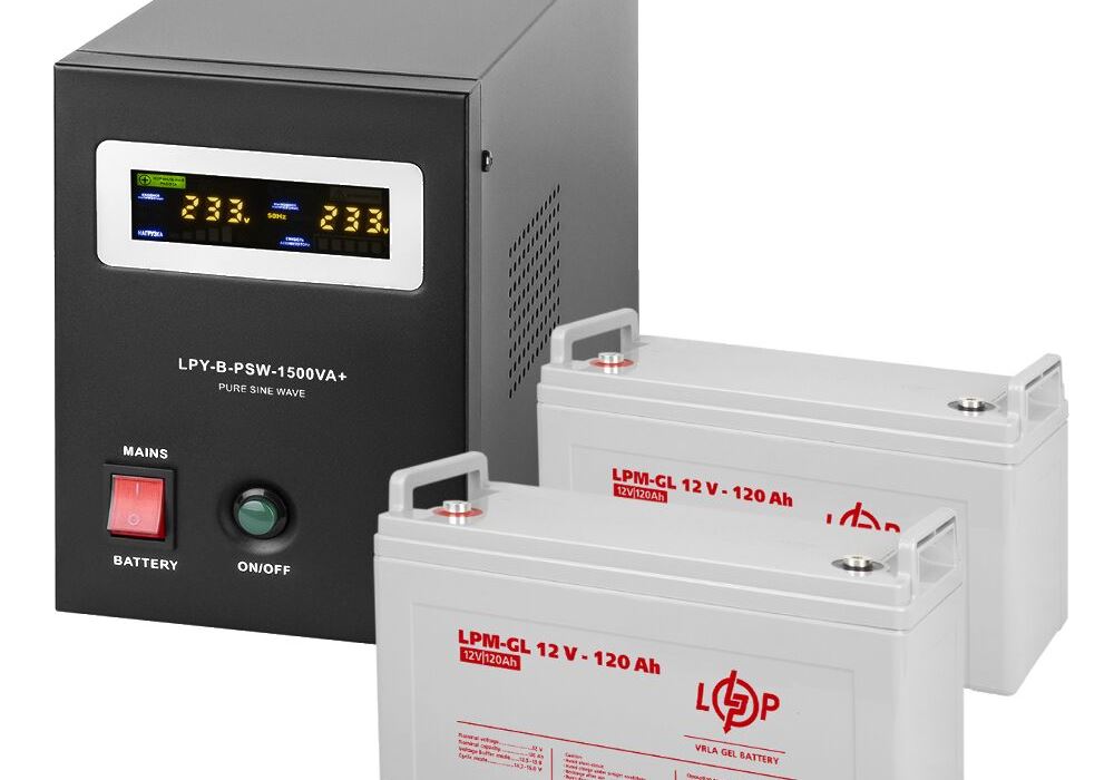 Комплект резервного живлення LP (LogicPower) ДБЖ + гелева батарея (UPS B1500 + АКБ GL 2880W)