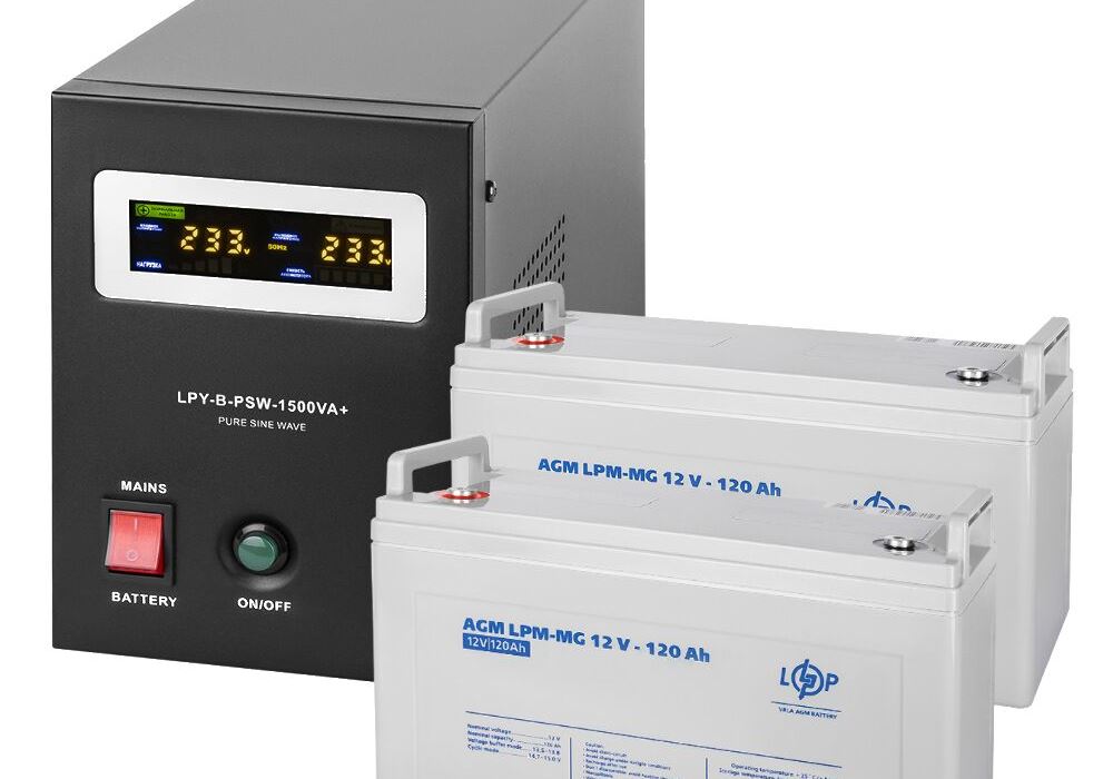 Комплект резервного живлення LP (LogicPower) ДБЖ + мультигелева батарея (UPS B1500 + АКБ MG 2880Wh)