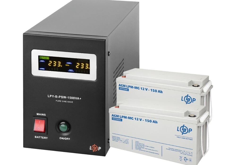 Комплект резервного живлення LP (LogicPower) ДБЖ + мультигелева батарея (UPS B1500 + АКБ MG 3600Wh)
