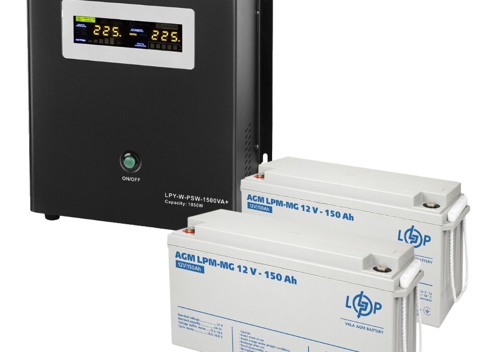 Комплект резервного живлення LP (LogicPower) ДБЖ + мультигелева батарея (UPS W1500 + АКБ MG 3600Wh)