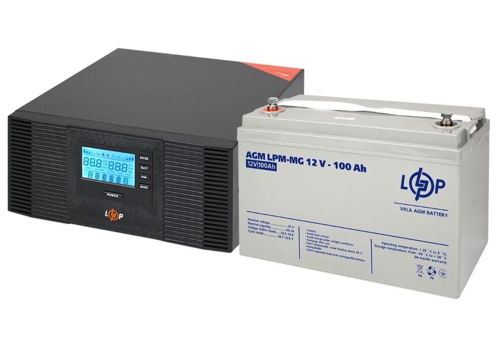 Комплект резервного живлення LP (LogicPower) ДБЖ + мультигелева батарея (UPS B1500 + АКБ MG 1200W)
