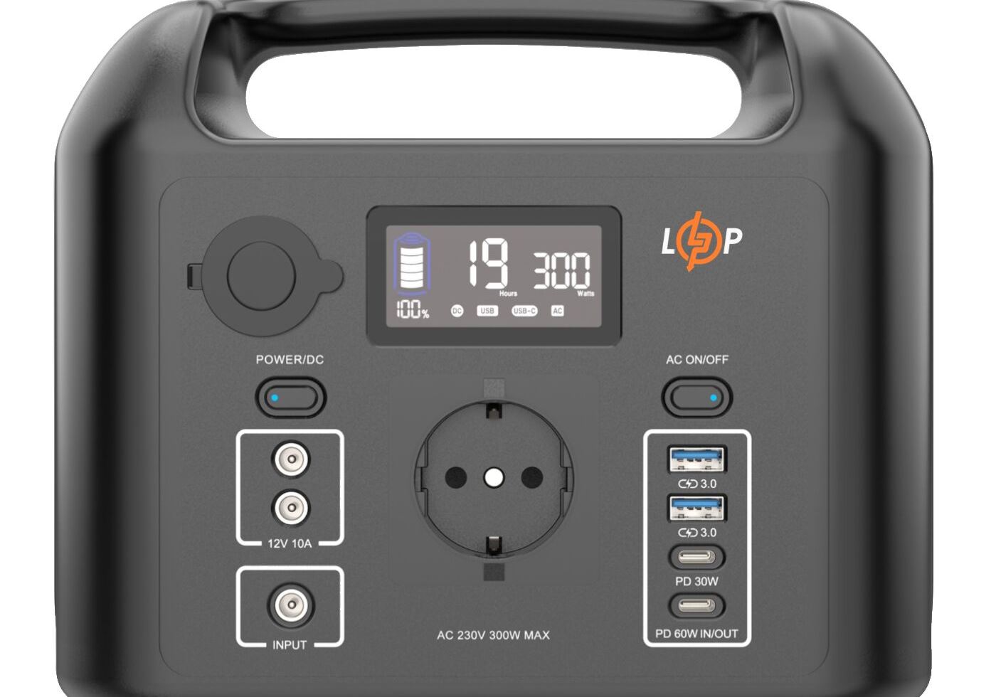 Багатофункціональна портативна зарядна станція LP CHARGER 300 (300W, 320Wh)