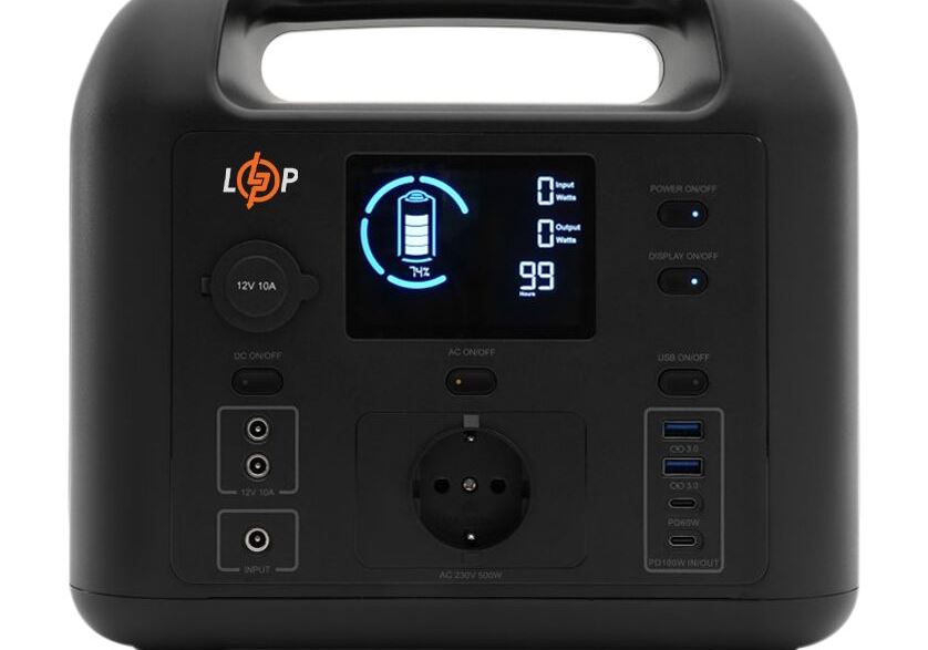 Багатофункціональна портативна зарядна станція LP CHARGER 500 (500W, 518Wh)