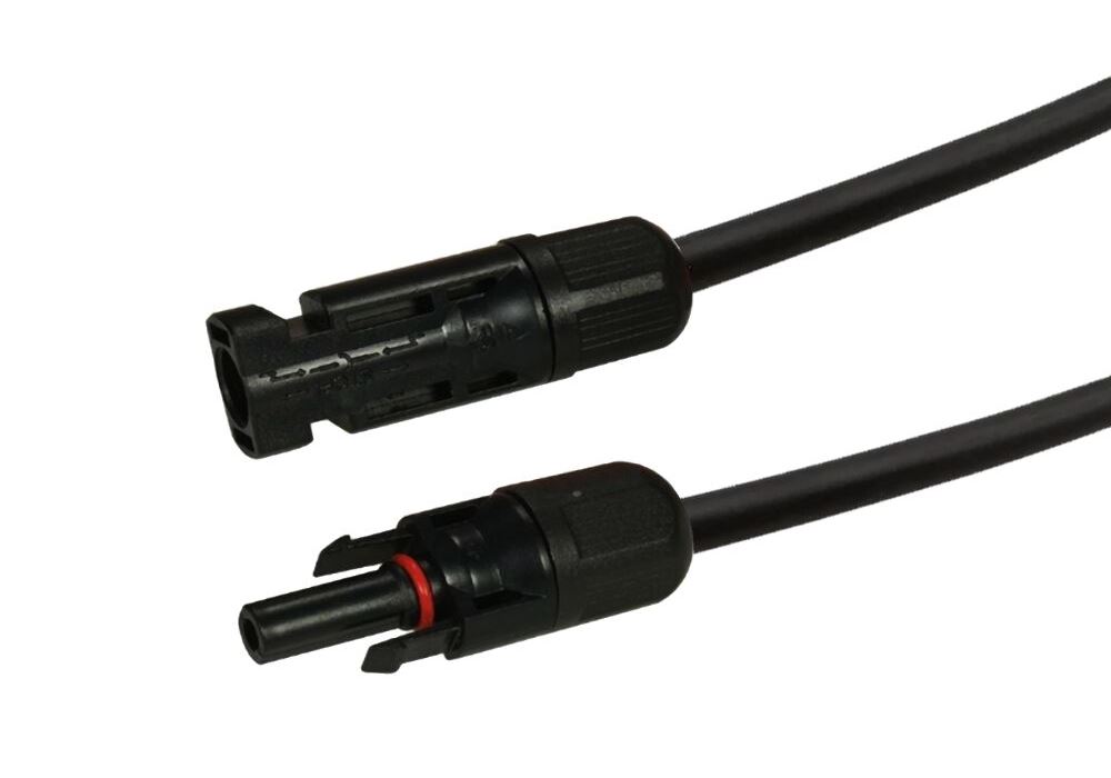 Кабель для сонячних електростанцій H1Z2Z2-K 1*4 1.5 м чорний (тато/мама)