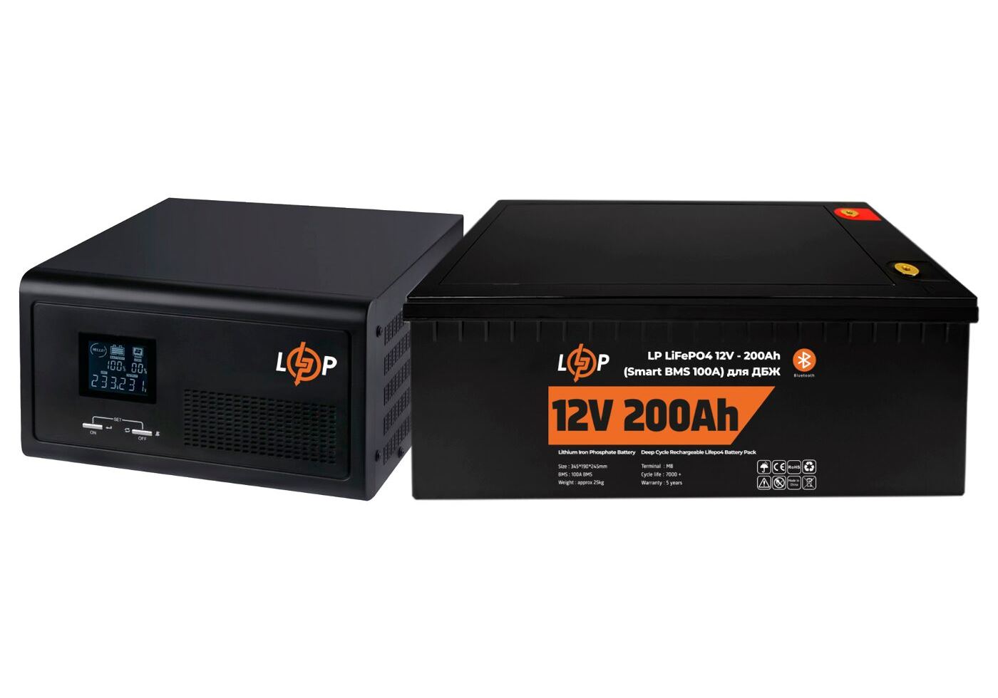 Комплект резервного живлення LP (LogicPower) ДБЖ + літієва (LiFePO4) батарея (UPS 1000VA + АКБ LiFePO4 2560W)