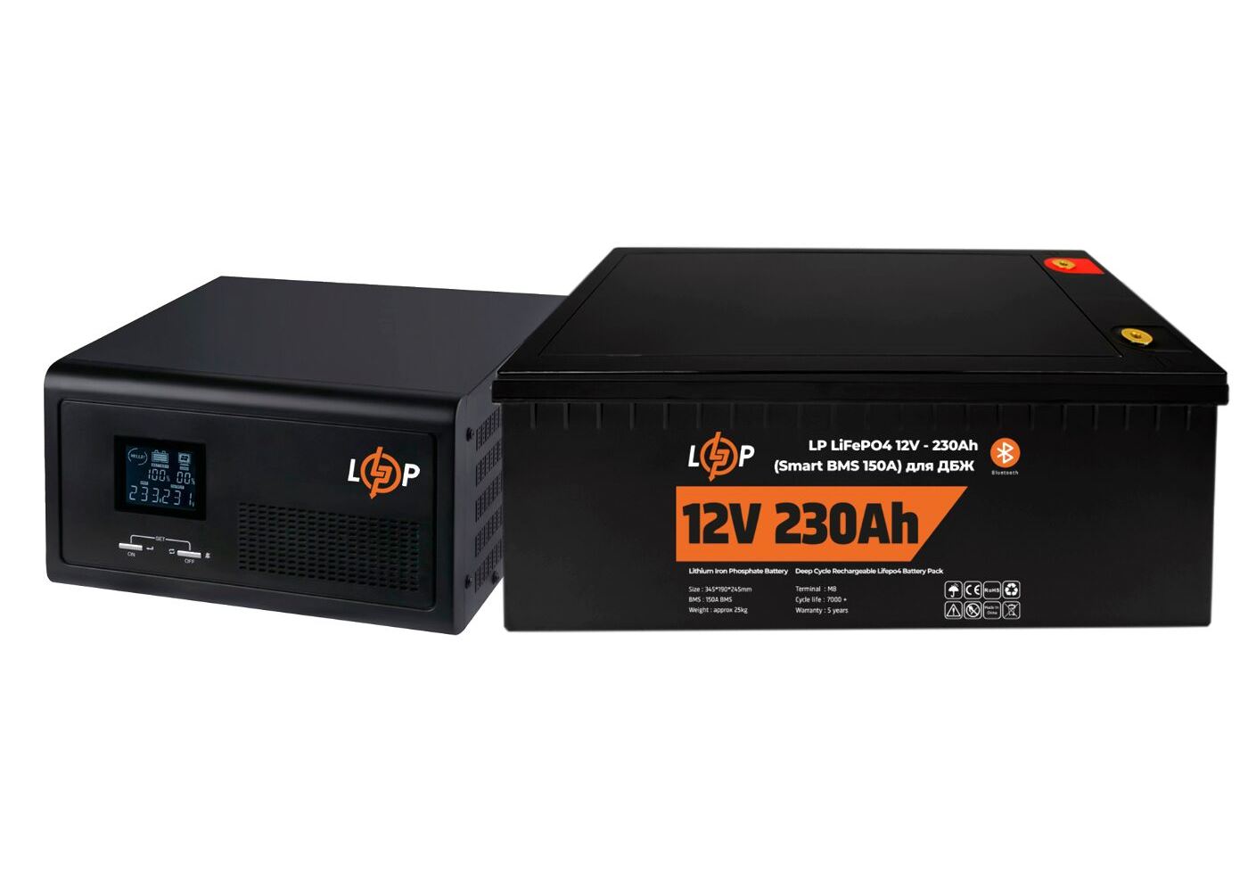 Комплект резервного живлення для котла LP (LogicPower) ДБЖ + літієва (LiFePO4) батарея (UPS 1000VA + АКБ LiFePO4 2944W)
