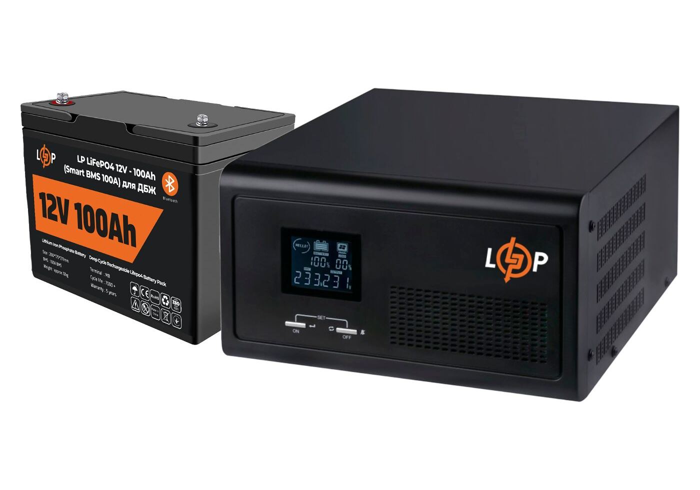 Комплект резервного живлення LP (LogicPower) ДБЖ + літієва (LiFePO4) батарея (UPS 1500VA + АКБ LiFePO4 1280W)