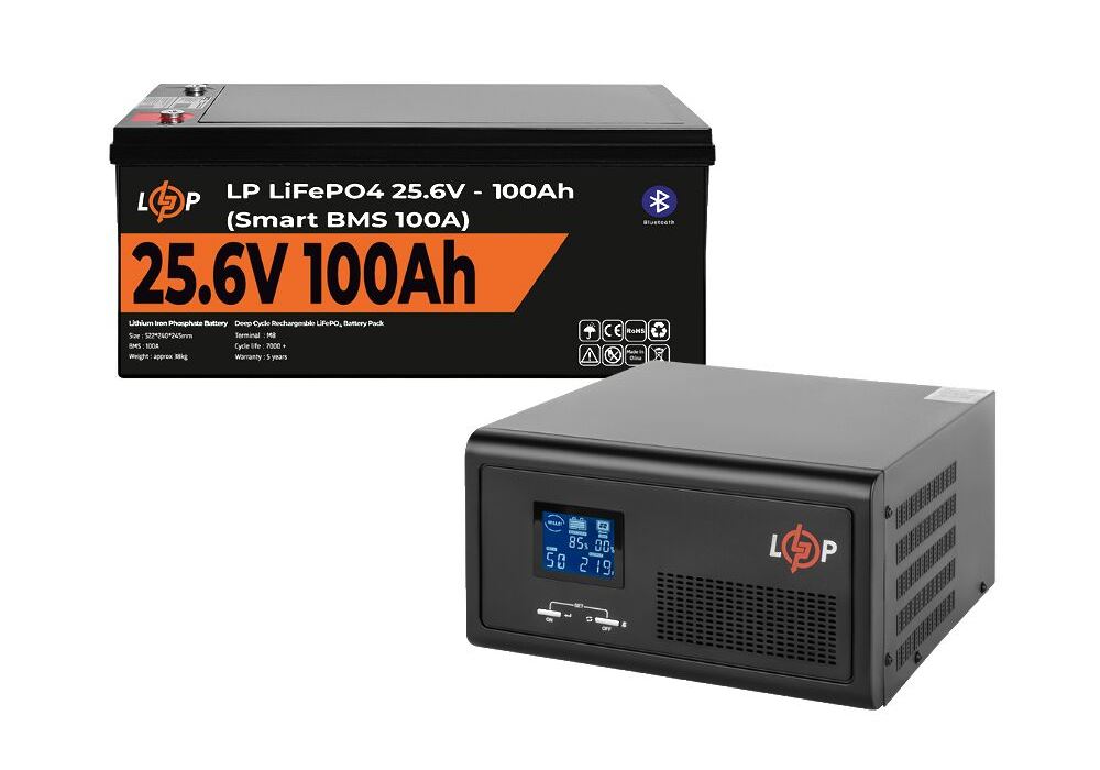 Комплект резервного живлення LP (LogicPower) ДБЖ + літієва (LiFePO4) батарея (UPS 2300VA + АКБ LiFePO4 2560W)