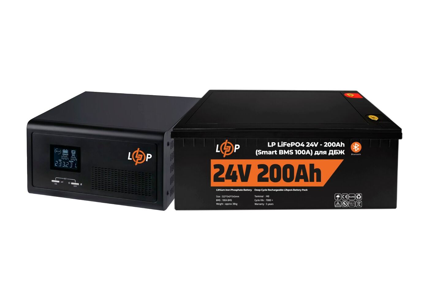 Комплект резервного живлення LP (LogicPower) ДБЖ + літієва (LiFePO4) батарея (UPS 2300VA + АКБ LiFePO4 5120W)
