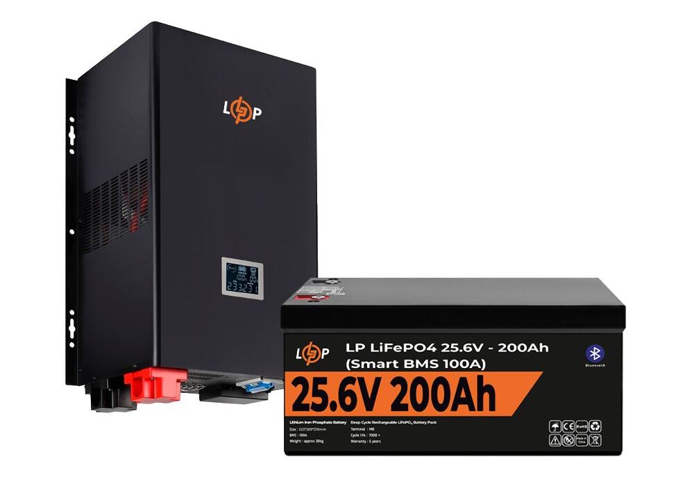 Комплект резервного живлення LP (LogicPower) ДБЖ + літієва (LiFePO4) батарея (UPS 3600VA + АКБ LiFePO4 5120W)