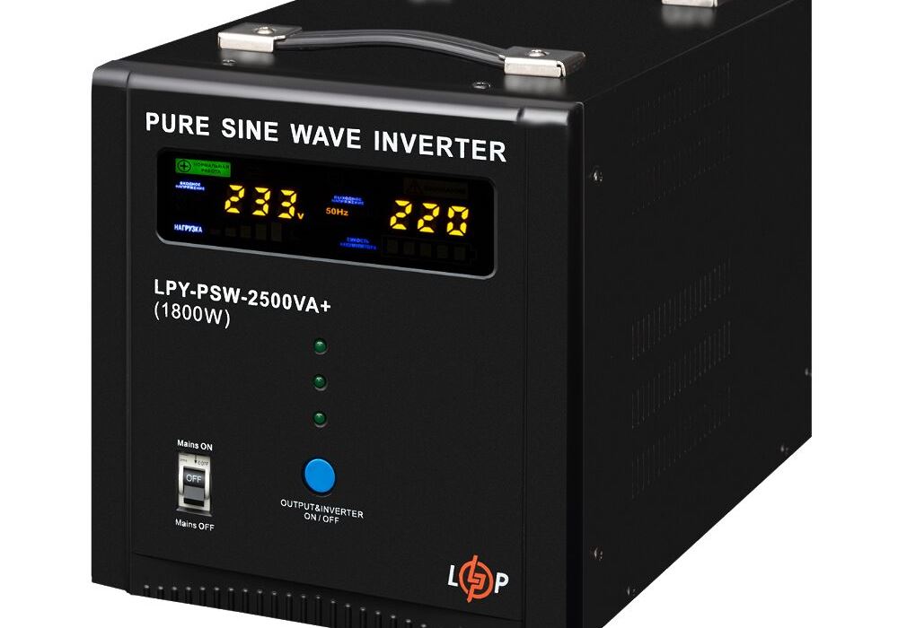 ДБЖ LogicPower LPY-PSW-2500VA+ (1800Вт) 10A/20A з правильною синусоїдою 24V