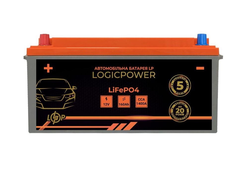 Автомобільний літієвий акумулятор LP LiFePO4 12V - 160 Ah (+ зліва) BMS 1400А