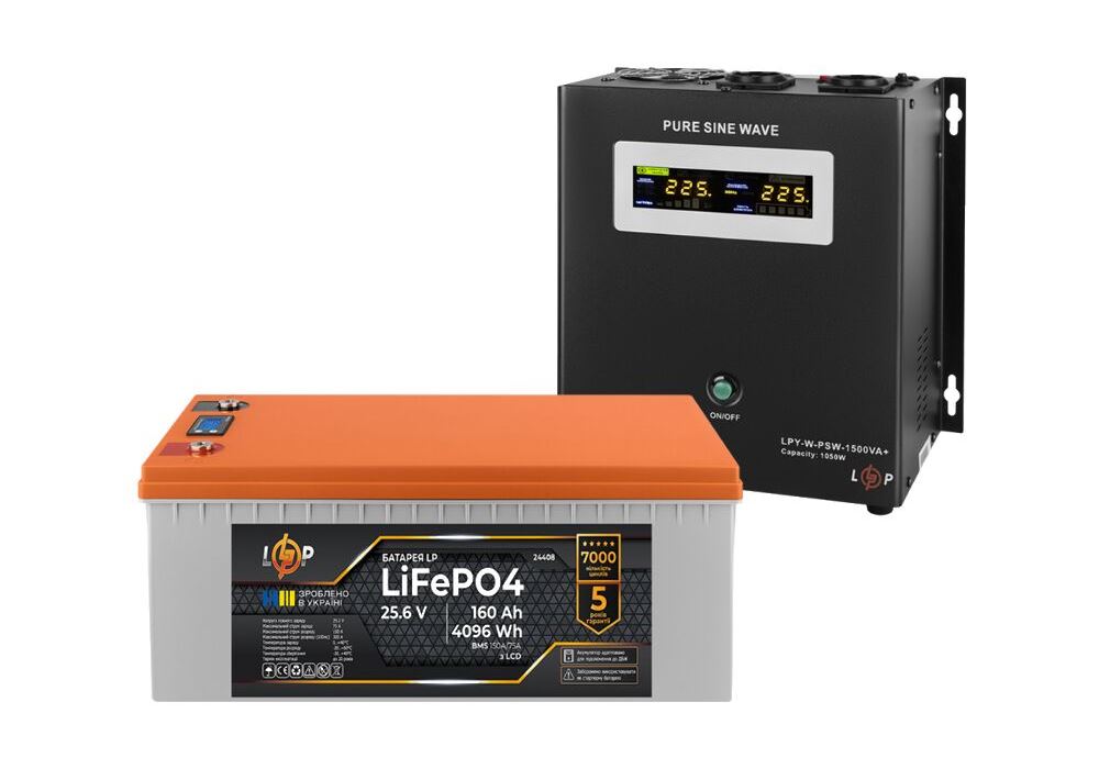 Комплект резервного живлення LogicPower W1500 + літієва (LiFePO4) батарея 4096Wh