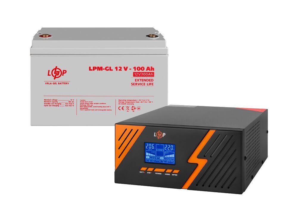 Комплект резервного живлення ДБЖ + гелева батарея (UPS B1500 + АКБ GL 1200Wh)