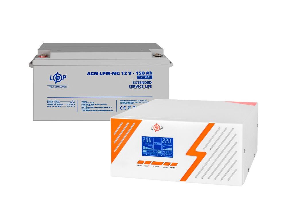 Комплект резервного живлення LP (LogicPower) ДБЖ + мультигелева батарея (UPS B1500 + АКБ MG 1800Wh)