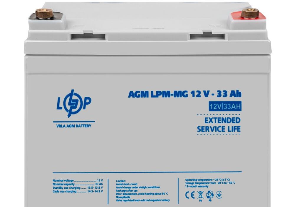 Акумулятор мультигелевий LPM-MG 12V - 33 Ah + справа