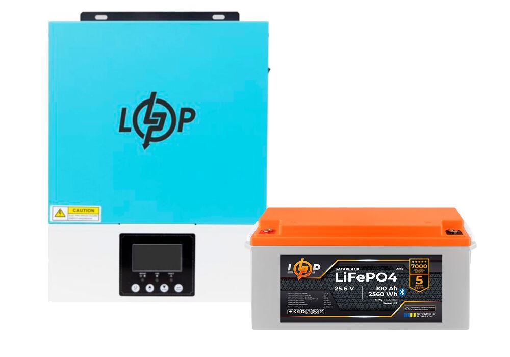 Комплект резервного живлення LogicPower W3000 + літієва (LiFePO4) батарея 2560Wh