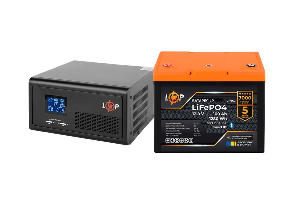 Комплект резервного живлення LP(LogicPower) ДБЖ + літієва (LiFePO4) батарея (UPS В1500 + АКБ LiFePO4 1280W)