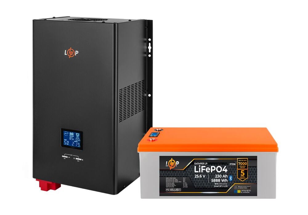 Комплект резервного живлення LP(LogicPower) ДБЖ + літієва (LiFePO4) батарея (UPS W3500 + АКБ LiFePO4 5888W)