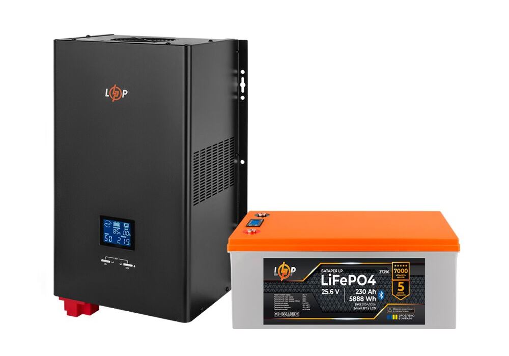 Комплект резервного живлення LP(LogicPower) ДБЖ + літієва (LiFePO4) батарея (UPS W3600 + АКБ LiFePO4 5888W)