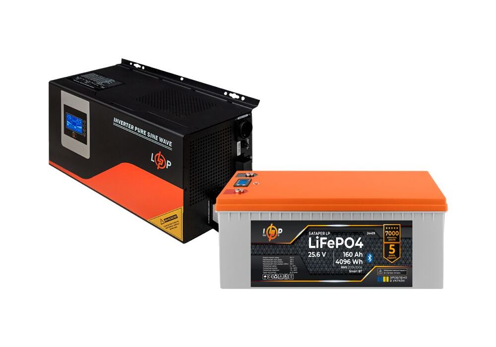 Комплект резервного живлення LP(LogicPower) ДБЖ + літієва (LiFePO4) батарея (UPS W3000 + АКБ LiFePO4 4096W)