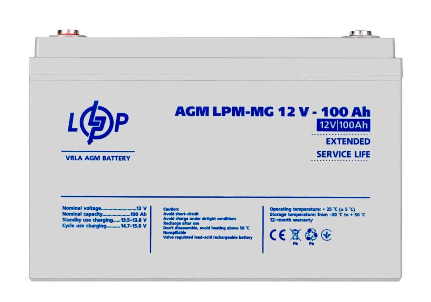 Акумулятор мультигелевий LPM-MG 12V - 100 Ah