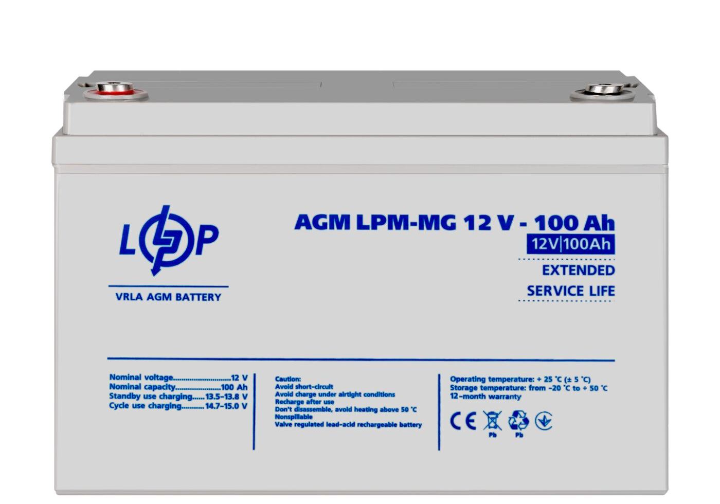 Акумулятор мультигелевий LPM-MG 12V - 100 Ah