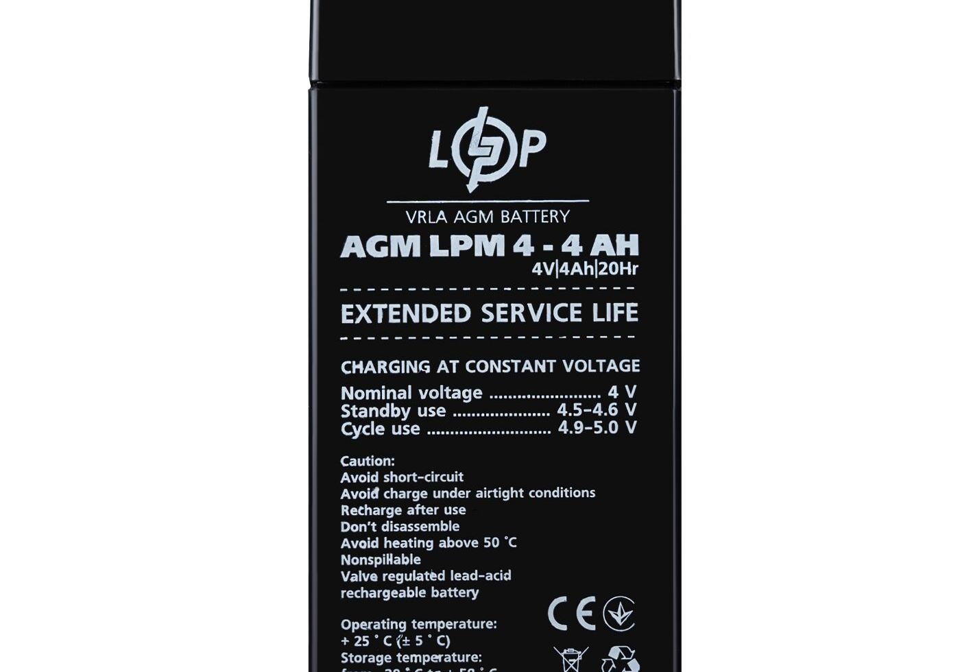 Акумулятор AGM LPM 4V - 4 Ah