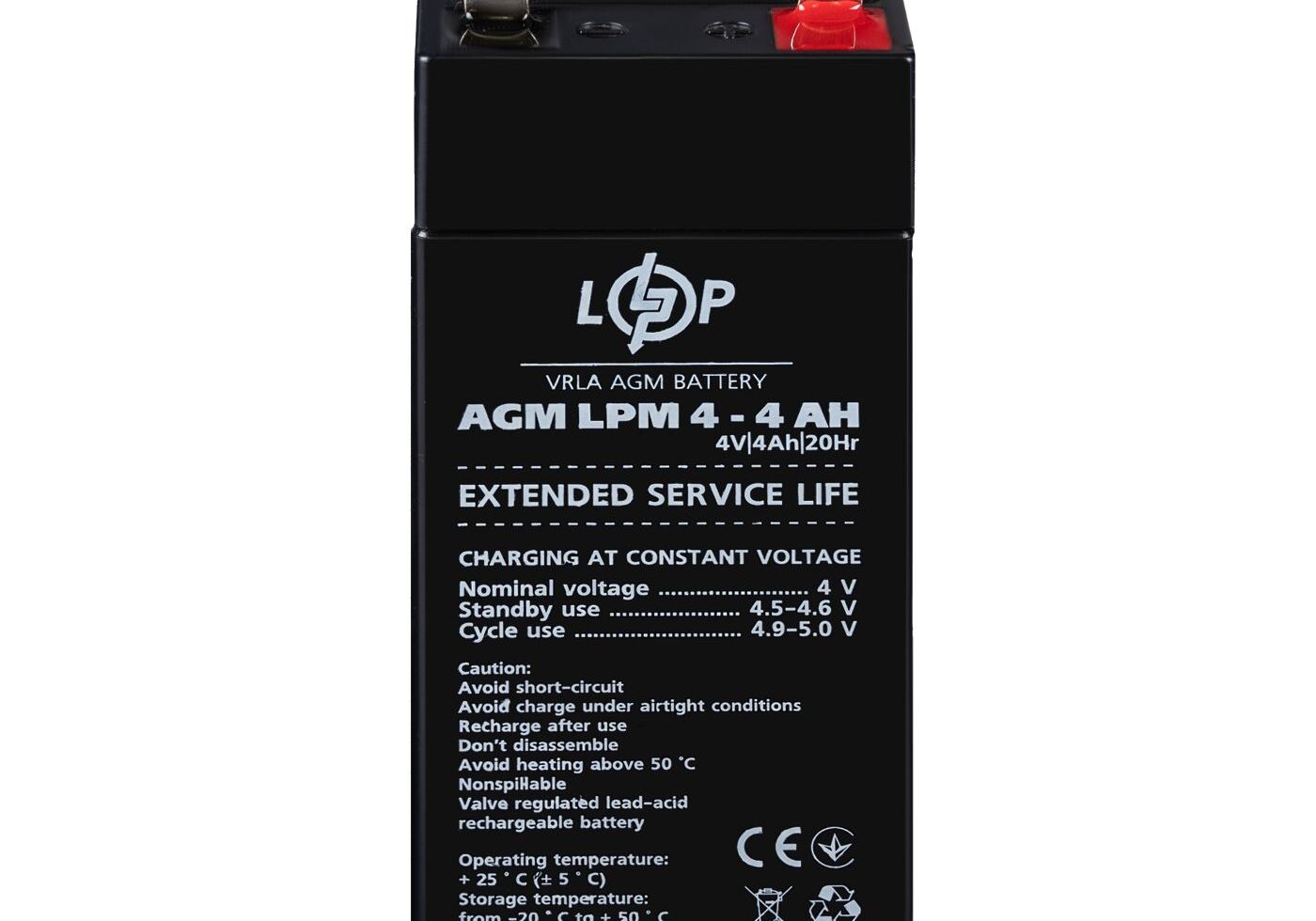 Акумулятор AGM LPM 4V - 4 Ah