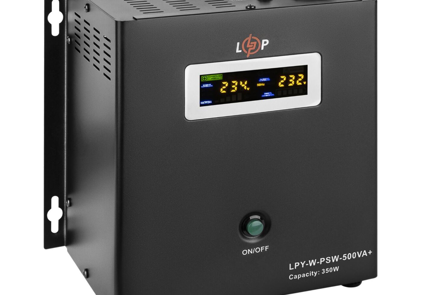 ДБЖ з правильною синусоїдою 12V LPY-W-PSW-500VA+(350Вт)5A/10A