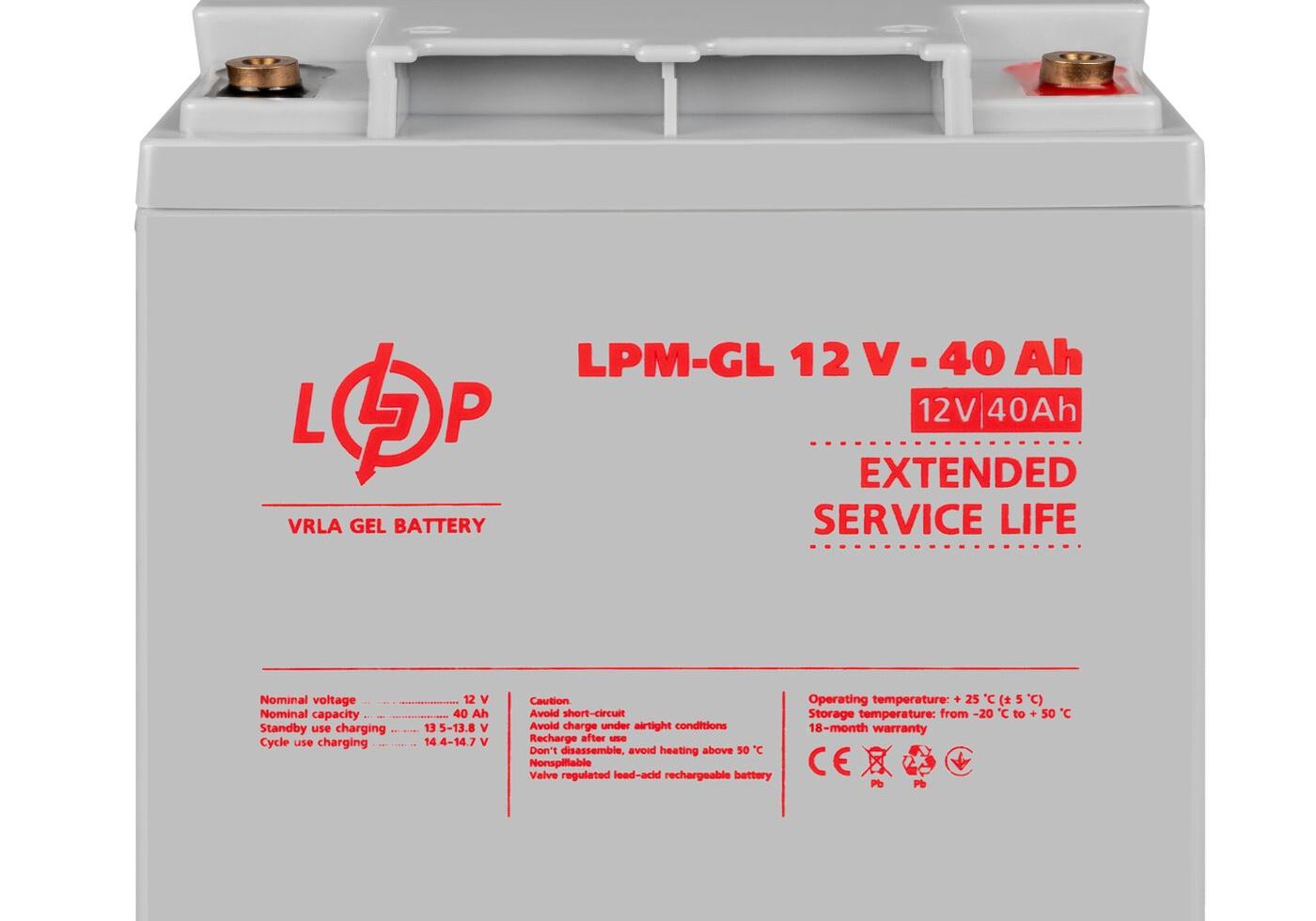 Акумулятор гелевий LPM-GL 12V - 40 Ah
