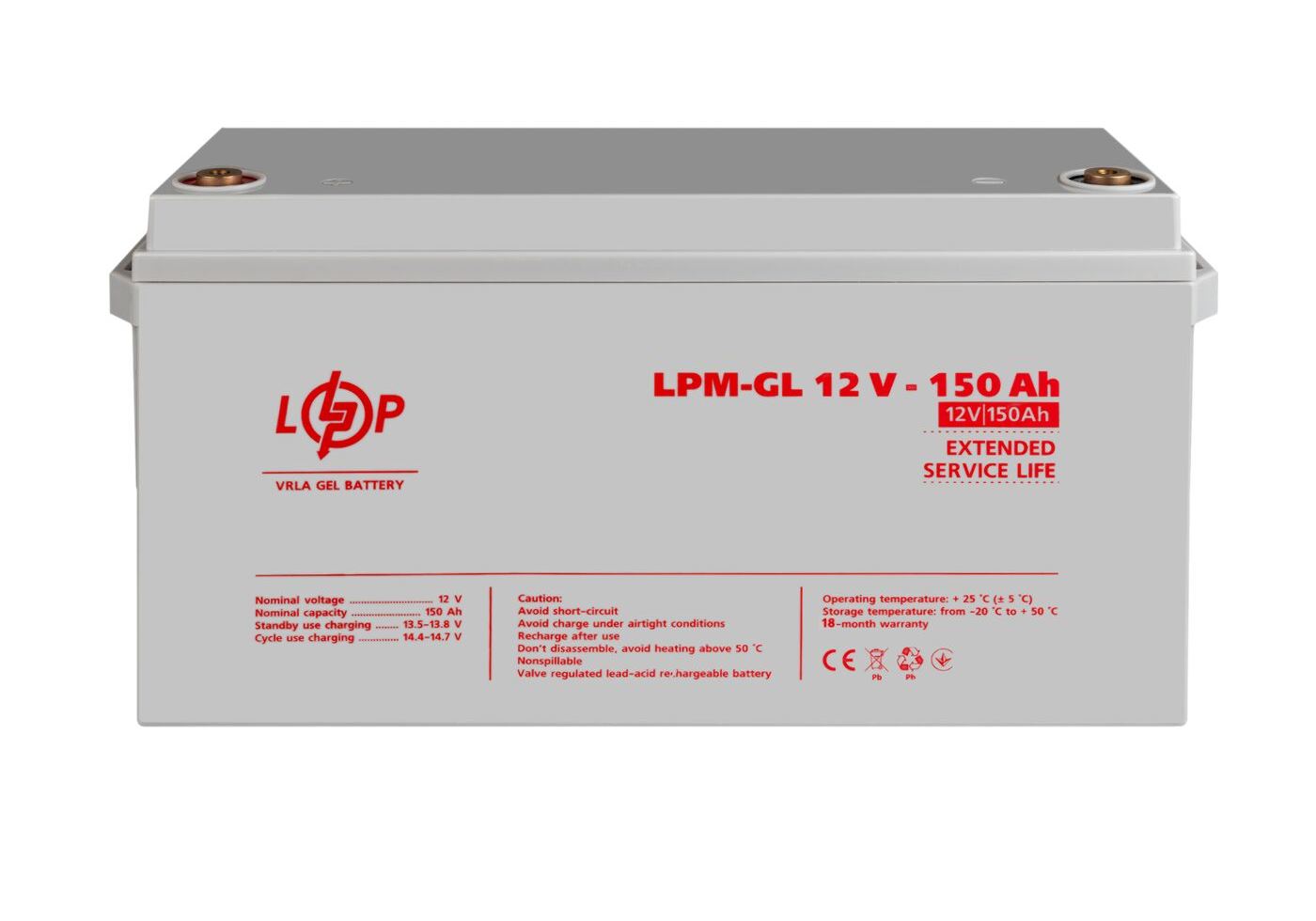 Акумулятор гелевий LPM-GL 12V - 150 Ah