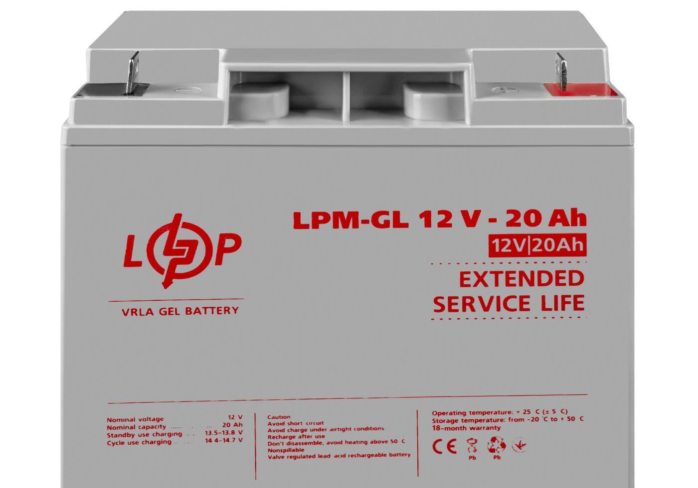 Акумулятор гелевий LPM-GL 12V - 20 Ah