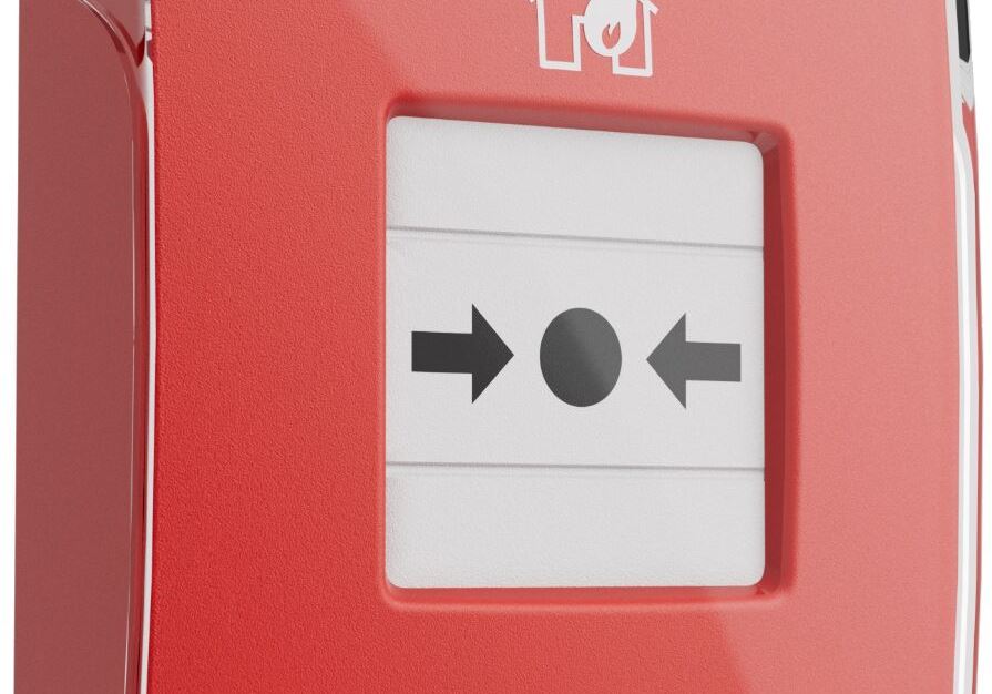 Бездротова настінна кнопка для активації пожежної тривоги вручну Ajax ManualCallPoint (Red)Jeweller (Для житлових обʼєктів)