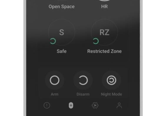Бездротова клавіатура з сенсорним екраном Ajax KeyPad TouchScreen White