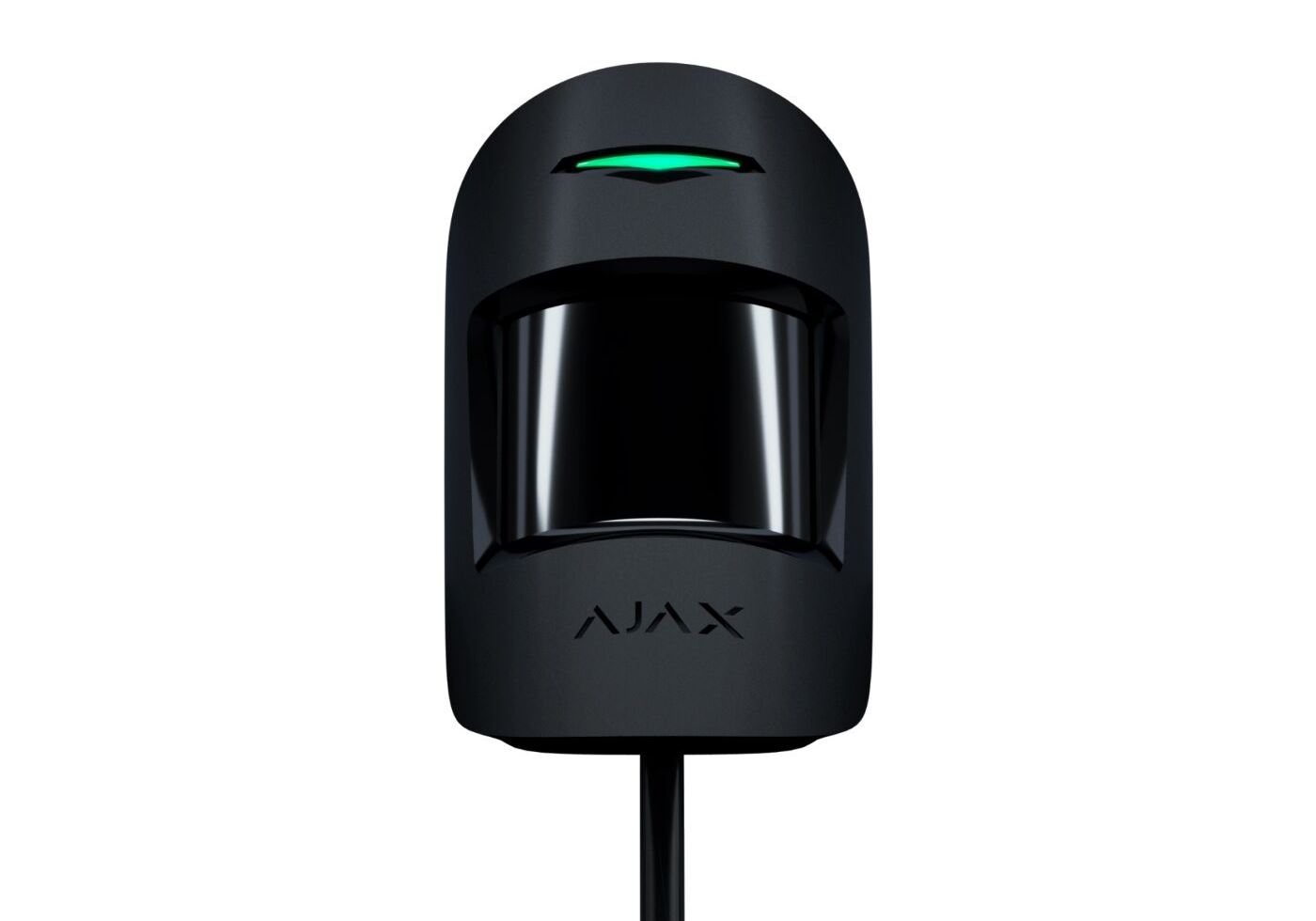 Дротовий кімнатний датчик руху з додатковим мікрохвильовим сенсором Ajax MotionProtect Plus Fibra Black